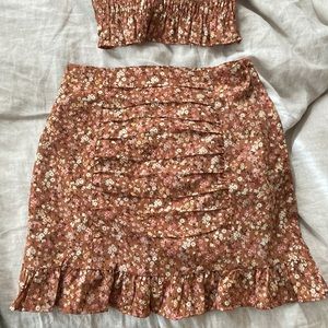 Skirt and halter tank set